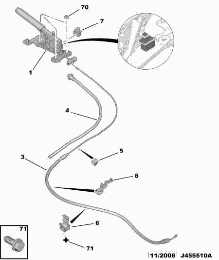 CITROËN 4746 58 - Cable, parking brake onlydrive.pro