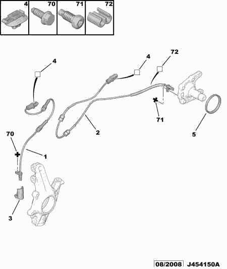 PEUGEOT 4545 K0 - Speed sensor: 02 pcs. onlydrive.pro