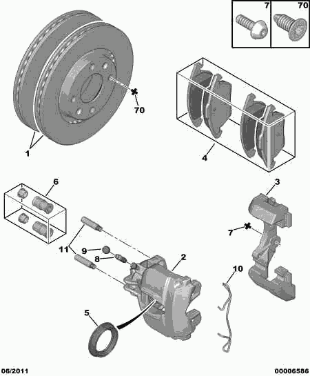 PEUGEOT 4253 44 - Brake Pad Set, disc brake onlydrive.pro