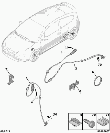 PEUGEOT (DF-PSA) 4545 C1 - Sensor, wheel speed onlydrive.pro