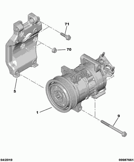 CITROËN 96 764 439 80 - Compressor, air conditioning onlydrive.pro