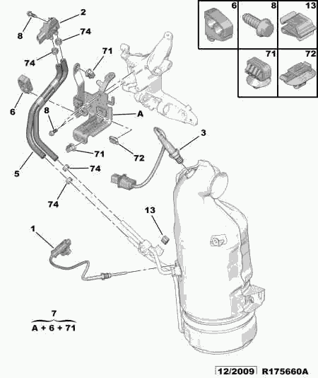 PEUGEOT 1618 NE - Regulator box exh temp probe: 01 pcs. onlydrive.pro