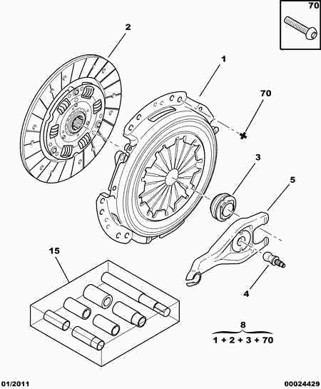 CITROËN 2052 A3 - Sankabos komplektas onlydrive.pro