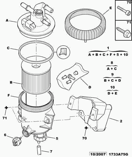 PEUGEOT 1901 65 - Fuel filter onlydrive.pro