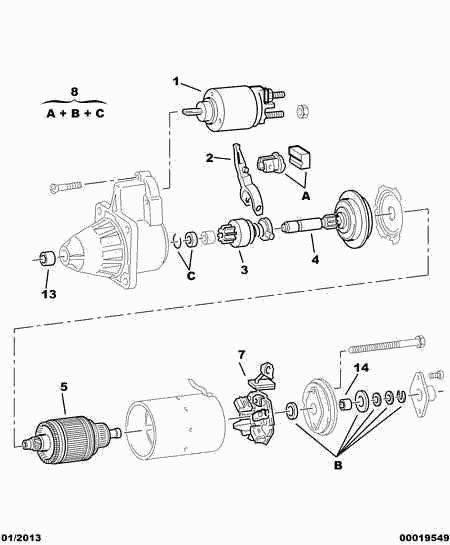 PEUGEOT 5825 A3 - Втулка, вал стартера onlydrive.pro