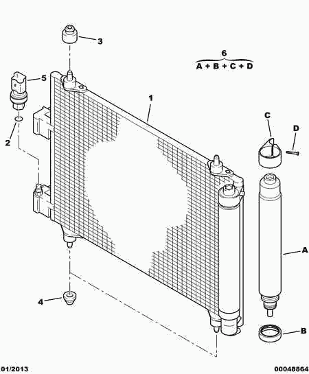 CITROËN 6460 T9 - Condenser - drier unit: 01 pcs. onlydrive.pro