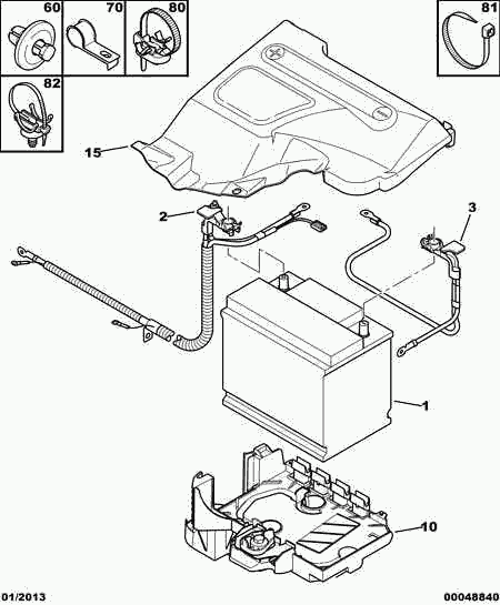 PEUGEOT 5600 NN - Battery - wires: 01 pcs. onlydrive.pro