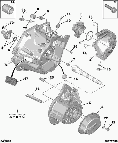 PEUGEOT (DF-PSA) 2105 35 - Engine clutch housing manual gearbox: 01 pcs. onlydrive.pro