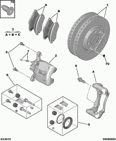 CITROËN 4439 51 - Guide Bolt, brake caliper onlydrive.pro