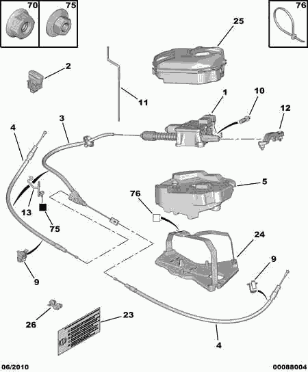 CITROËN 4746 77 - Hand brake: 02 pcs. onlydrive.pro