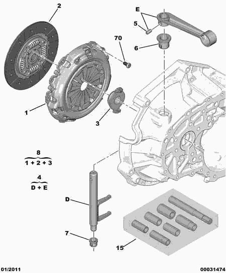 CITROËN 2041.64 - Clutch Release Bearing onlydrive.pro