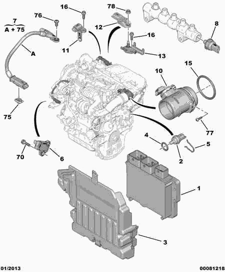 CITROËN 1920 QZ - Sensor, crankshaft pulse onlydrive.pro