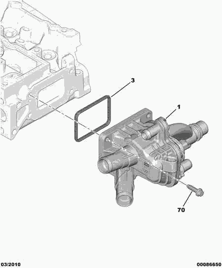 CITROËN 1336.AX - Coolant thermostat / housing onlydrive.pro