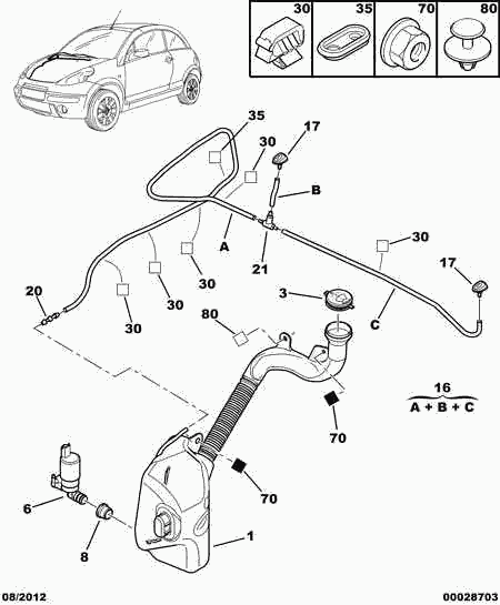 CITROËN 6434.76 - Water Pump, window cleaning onlydrive.pro