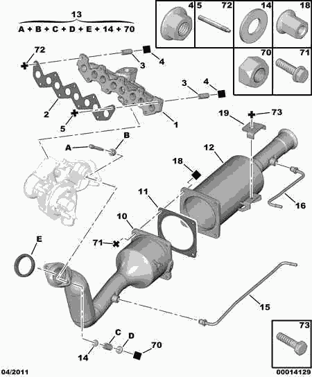 PEUGEOT 1797 60 - Gasket Set, exhaust system onlydrive.pro