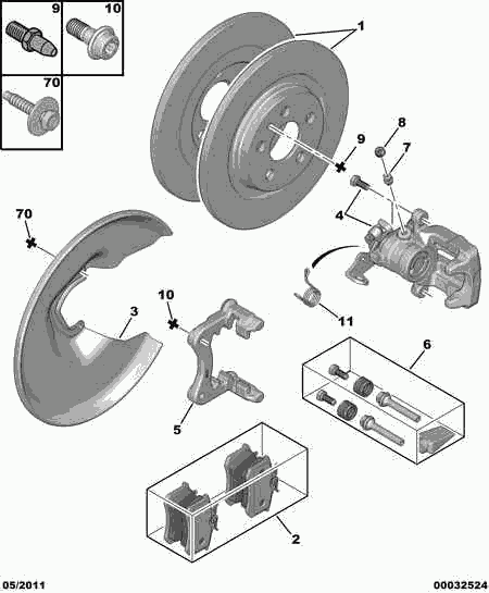 Skoda 4252 33 - Rear brake disc caliper friction pad: 01 pcs. onlydrive.pro