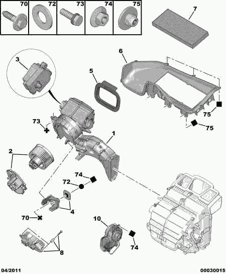 CITROËN 6447 LZ - Filter, interior air onlydrive.pro