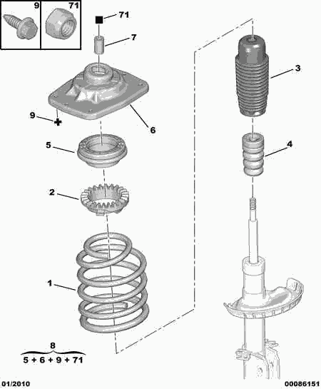 CITROËN 5031.68 - Top Strut Mounting onlydrive.pro