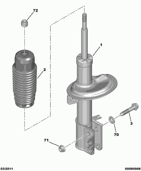 CITROËN 5208 32 - Shock Absorber onlydrive.pro