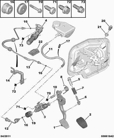 CITROËN 2182 05 - Clutch control master cylinder: 01 pcs. onlydrive.pro