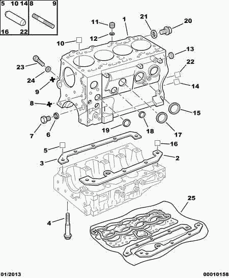 PEUGEOT (DF-PSA) 0164 70 - Прокладка, впускной коллектор onlydrive.pro