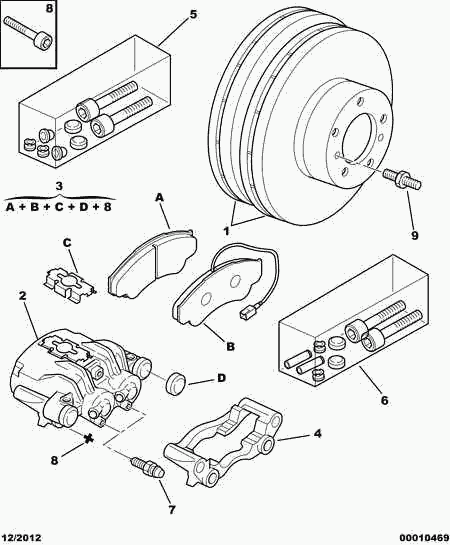 CITROËN 4254-68 - Rear brake disc caliper friction pad: 01 pcs. onlydrive.pro