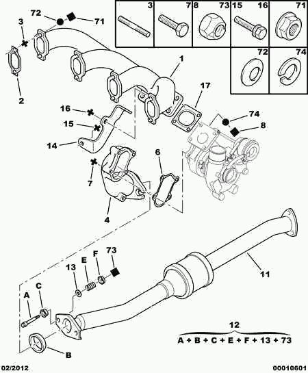 PEUGEOT 0349.H5 - Gasket, exhaust manifold onlydrive.pro