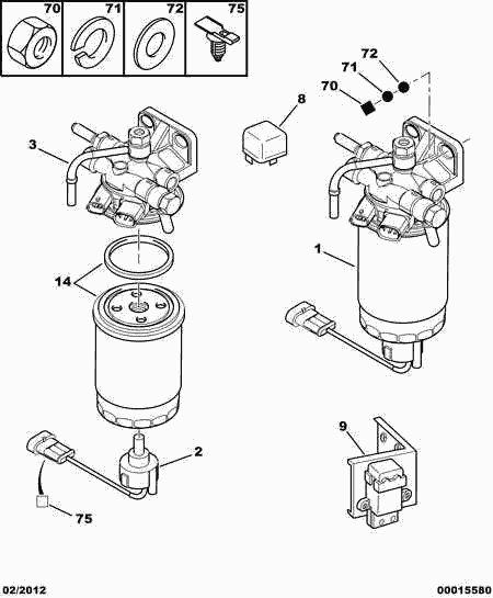 PEUGEOT 1901 72 - Strainer filter priming pump: 01 pcs. onlydrive.pro