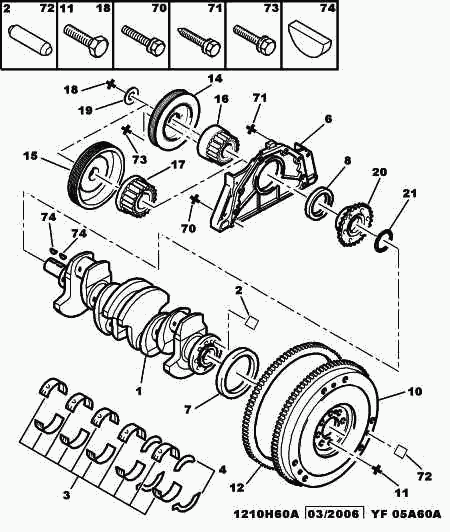 CITROËN 0127.45 - Shaft Seal, crankshaft onlydrive.pro