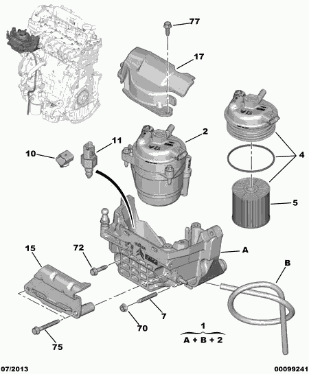 PEUGEOT (DF-PSA) 96 761 334 80 - Fuel filter onlydrive.pro