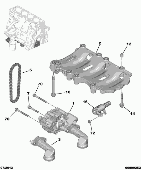 Opel 98 078 081 80 - Chain, oil pump drive onlydrive.pro