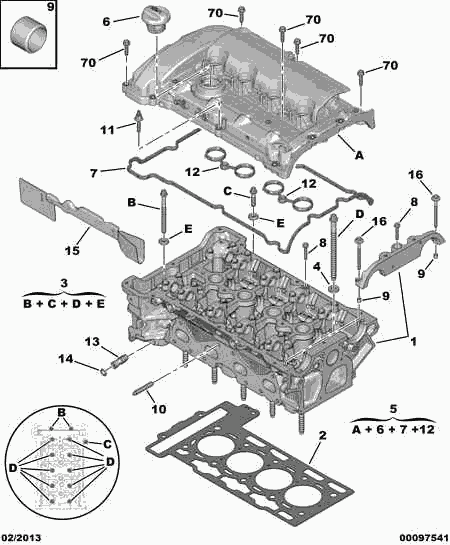 CITROËN V7 598 862 80 - Cylinder head - cover: 01 pcs. onlydrive.pro