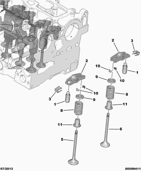 PEUGEOT 0903.H1 - Finger Follower, engine timing onlydrive.pro