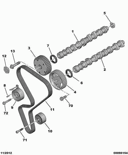 PEUGEOT 0830.62 - Deflection / Guide Pulley, timing belt onlydrive.pro