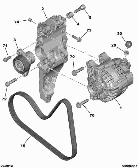 CITROËN 98 018 953 80 - Alternator onlydrive.pro