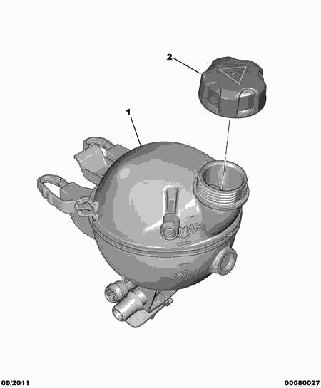 CITROËN 98 007 772 80 - Expansion Tank, coolant onlydrive.pro