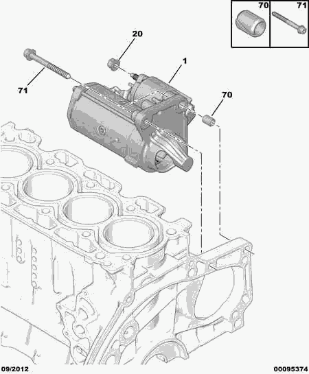 PEUGEOT 5802 FG - Fastening starter motor: 01 pcs. onlydrive.pro