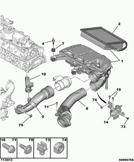 PEUGEOT 1444 TV - Air Filter, engine onlydrive.pro