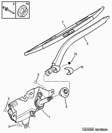 PEUGEOT (DF-PSA) 6423 94 - Rear window wiper: 01 pcs. onlydrive.pro