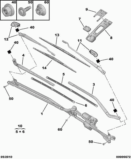 CITROËN 6426 XG - Windscreen wiper motor - conrod assy: 01 pcs. onlydrive.pro