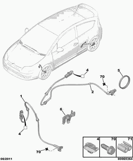 PEUGEOT 4545 F5 - Speed sensor: 02 pcs. onlydrive.pro