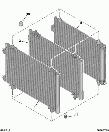 PEUGEOT (DF-PSA) 6455 GH - Condenser - drier unit: 01 pcs. onlydrive.pro