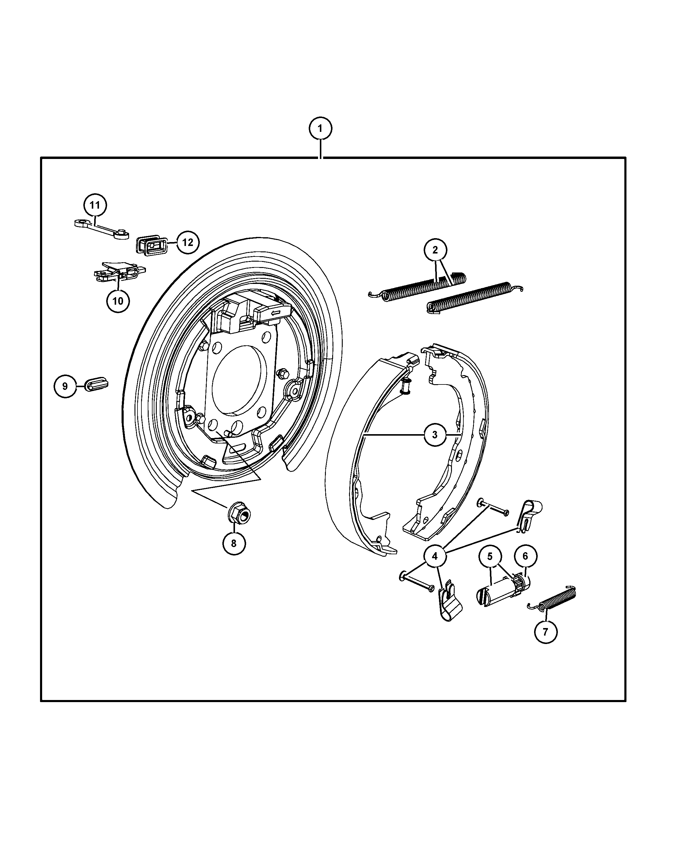 Chrysler 68003 589AA - Park brake assembly,rear disc: 2 pcs. onlydrive.pro