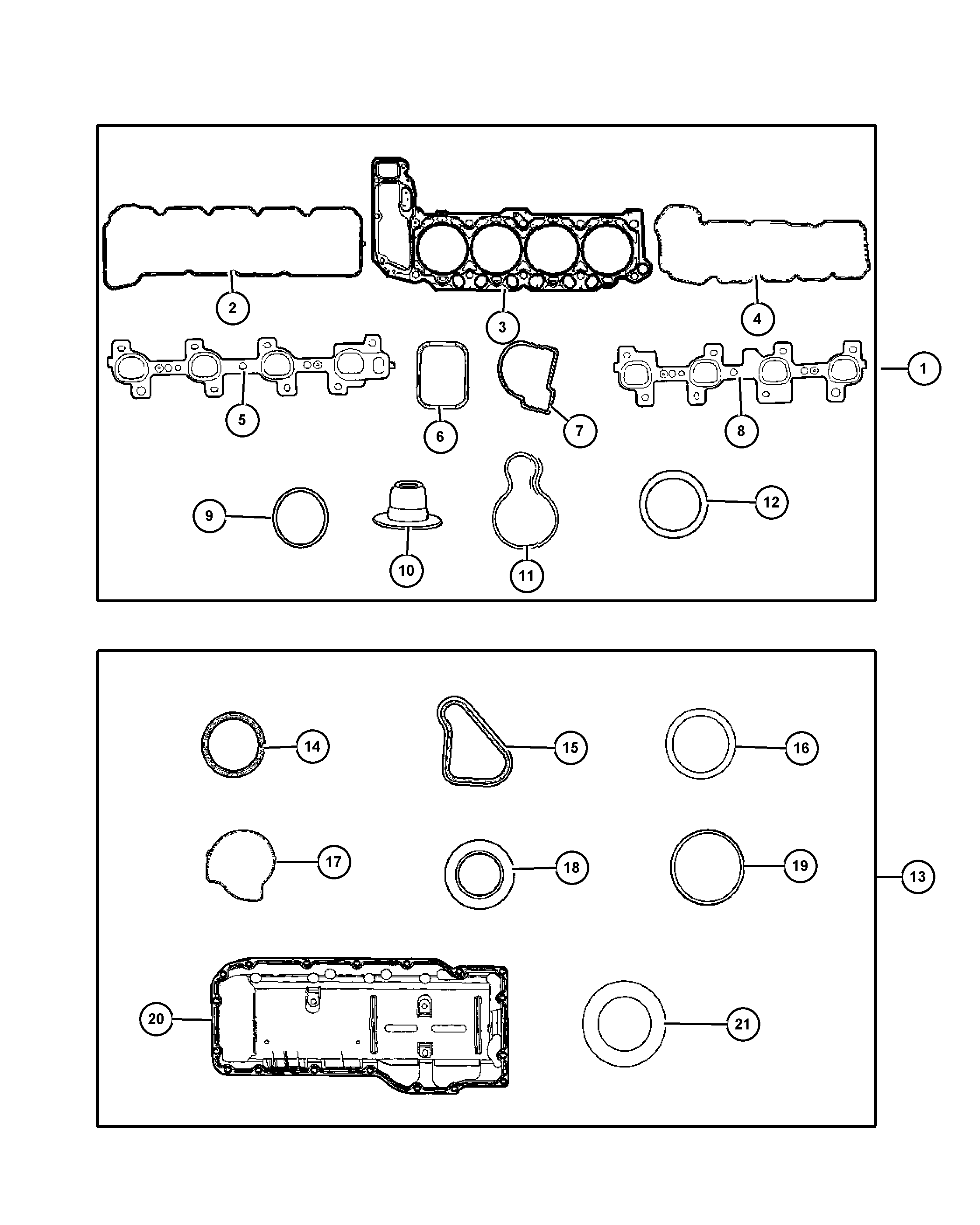 Chrysler 53034 029AD - Gasket Set, exhaust manifold onlydrive.pro