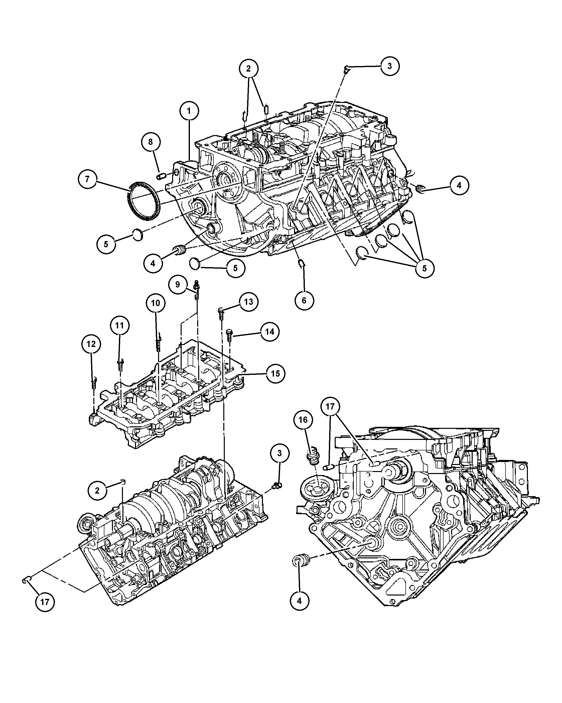 Chrysler 53020 788AB - Cylinder block and hardware 4.7l [eva] [evd]: 1 pcs. onlydrive.pro