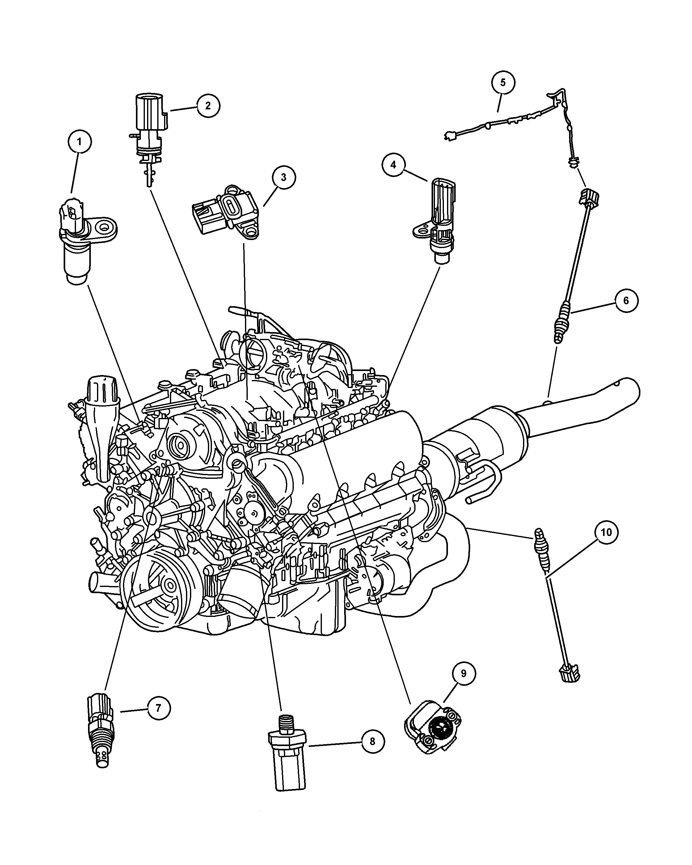 Chrysler 56029 333AA - Sensors engine 4.7l: 2 pcs. onlydrive.pro