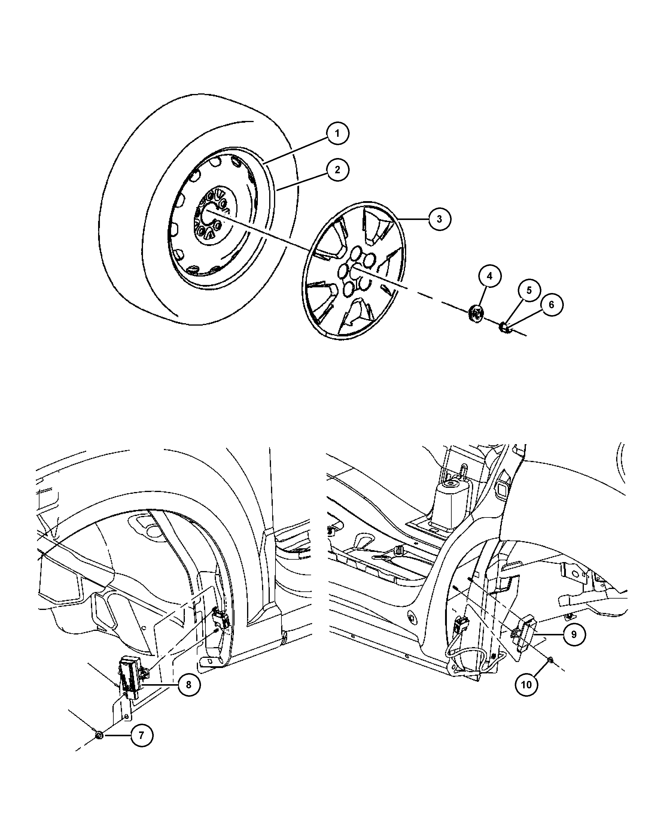 Chrysler 650 4672 - Wheels and hardware: 20 pcs. onlydrive.pro