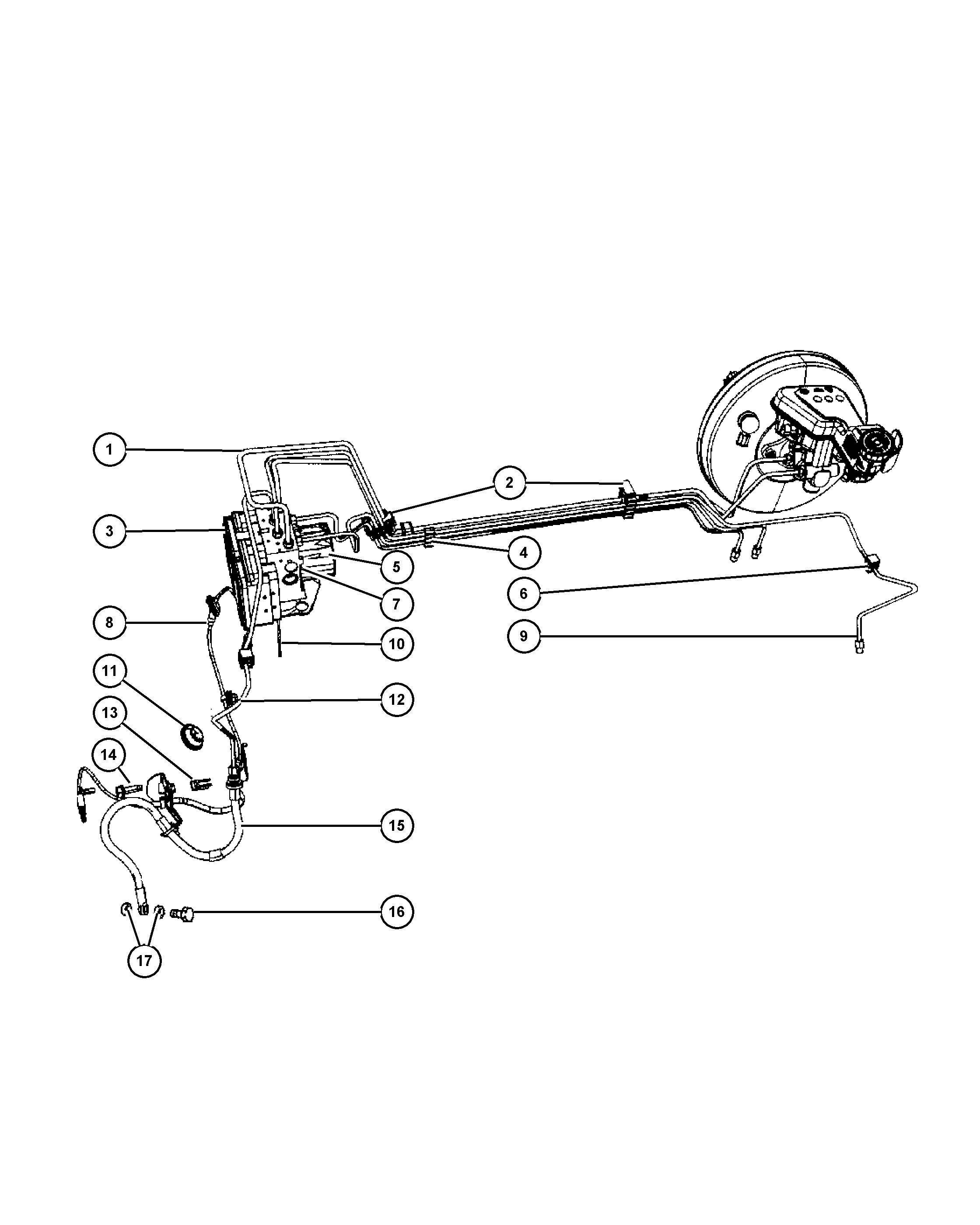 Chrysler 5105 604AE - Lines and hoses front with anti-lock brakes lhd: 1 pcs. onlydrive.pro