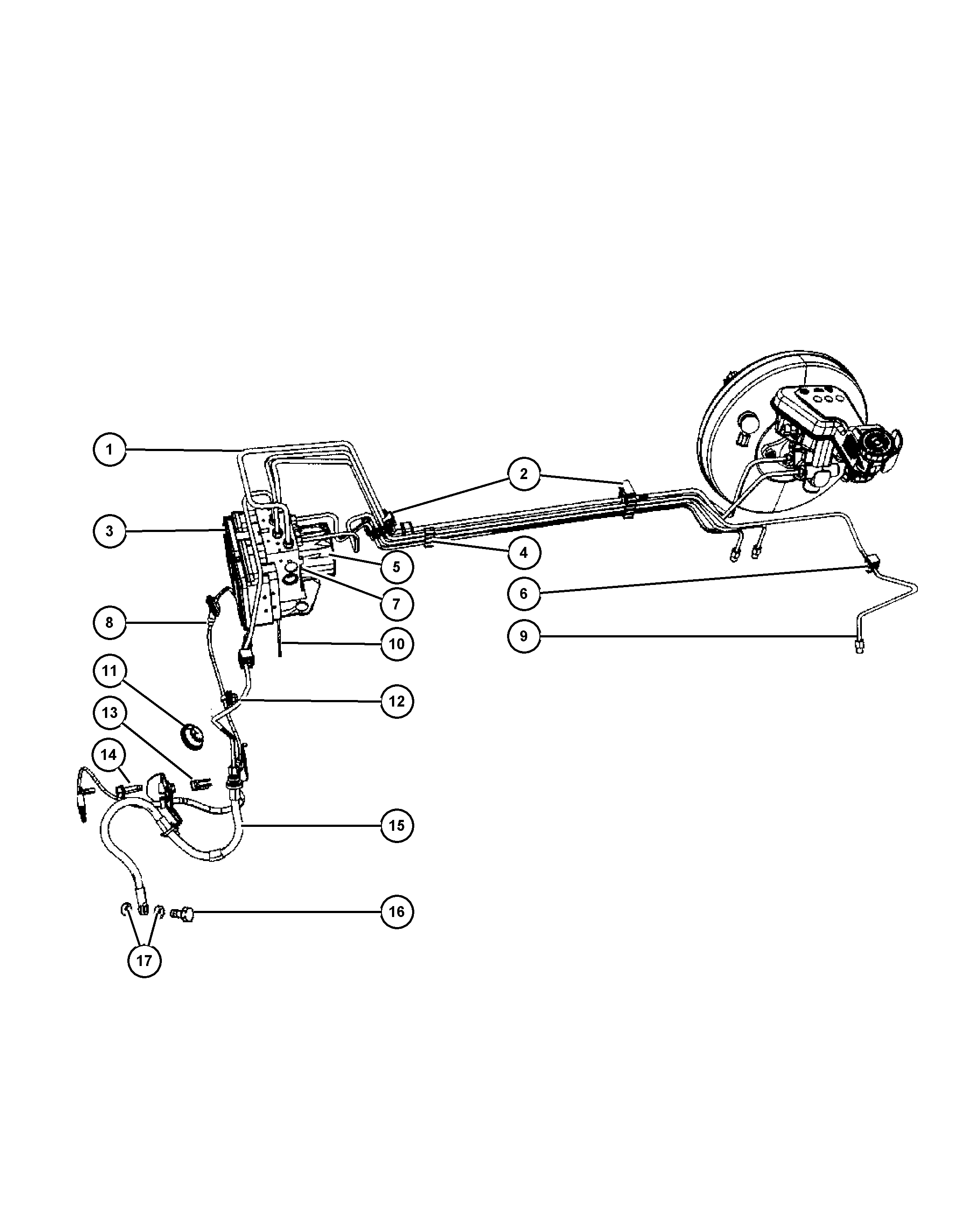 Chrysler 5105 604AC - Lines and hoses front, with anti-lock brakes lhd [brk,brf,br1]: 1 pcs. onlydrive.pro