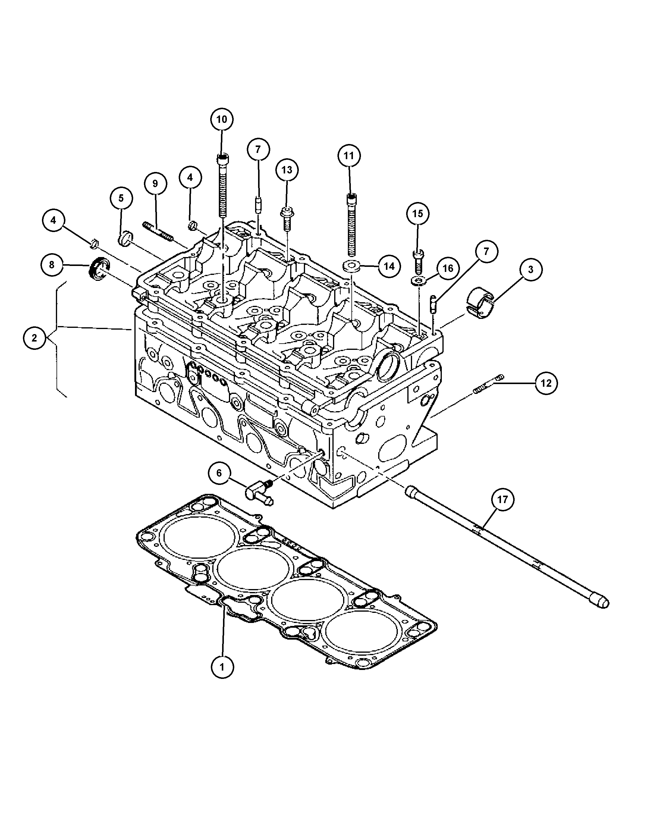 Chrysler 68001 164AA - Cylinder head 2.0l diesel [ece]: 2 pcs. onlydrive.pro